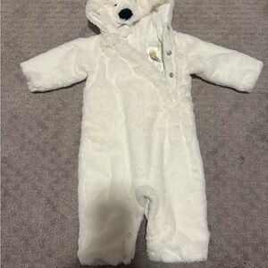 Pottery Barn Kids White Fleece One Piece